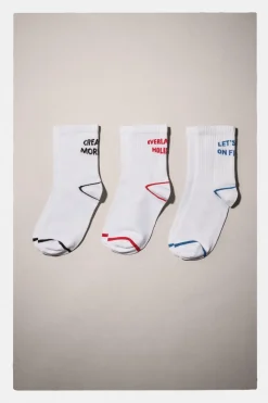 Niños ZARA 1½ - 6 Años·Ropa Interior / Calcetines|6 - 14 Años·Ropa Interior / Calcetines<PACK TRES CALCETINES DEPORTIVOS TEXTO