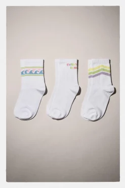 Niños ZARA 1½ - 6 Años·Ropa Interior / Calcetines|6 - 14 Años·Ropa Interior / Calcetines<PACK TRES CALCETINES LARGOS RAYAS Y TEXTO