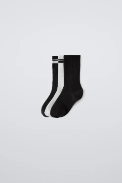 Niños ZARA 1½ - 6 Años·Ropa Interior / Calcetines|6 - 14 Años·Ropa Interior / Calcetines<PACK TRES CALCETINES LARGOS BANDAS