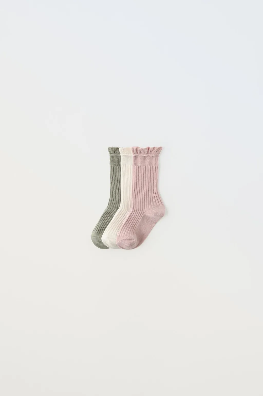 Niños ZARA 1½ - 6 Años·Ropa Interior / Calcetines|6 - 14 Años·Ropa Interior / Calcetines<PACK TRES CALCETINES RIB PUNTILLA