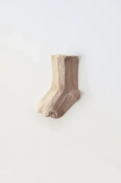 Niños ZARA 1½ - 6 Años·Ropa Interior / Calcetines|6 - 14 Años·Ropa Interior / Calcetines<PACK TRES CALCETINES RIZO