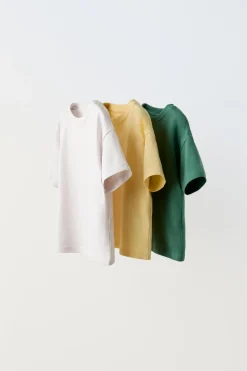 Niños ZARA 1½ - 6 Años·Camisetas|6 - 18 Meses·Camisetas<PACK TRES CAMISETAS LISAS