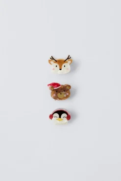 Niños ZARA 1½ - 6 Años·Accesorios|6 - 14 Años·Accesorios<PACK TRES PINZAS ANIMALES
