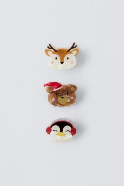 Niños ZARA 1½ - 6 Años·Accesorios|6 - 14 Años·Accesorios<PACK TRES PINZAS ANIMALES