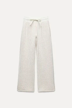 Best PANTALÓN ACOLCHADO RAYAS Mujer Pantalones