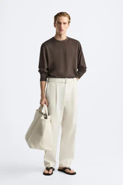 Clearance PANTALÓN ALGODÓN - LINO CINTURÓN Hombre Pantalones