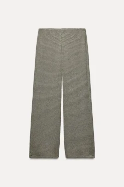 Best PANTALÓN ANCHO TEXTURA Mujer Pantalones