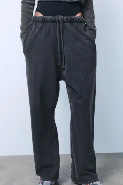 Clearance PANTALÓN BAGGY EFECTO LAVADO Mujer Pantalones|Sudaderas / Joggers