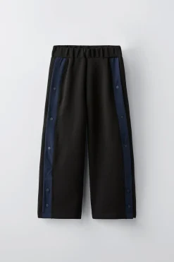 Niños ZARA 6 - 14 Años·Pantalones|6 - 14 Años·Deporte / Jogging<PANTALÓN BANDA SNAPS