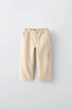 Niños ZARA 1½ - 6 Años·Pantalones|1½ - 6 Años·Pantalones / Leggings<PANTALÓN CANVAS COMBINADO