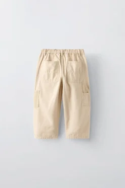 Niños ZARA 1½ - 6 Años·Pantalones|1½ - 6 Años·Pantalones / Leggings<PANTALÓN CANVAS COMBINADO