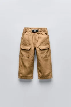 Niños ZARA 1½ - 6 Años·Pantalones / Leggings|6 - 18 Meses·Pantalones / Leggings<PANTALÓN CANVAS MULTIBOLSILLOS