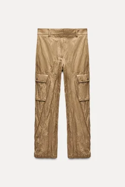 Best PANTALÓN CARGO ARRUGADO ZW COLLECTION Mujer Pantalones