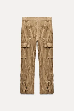Best PANTALÓN CARGO ARRUGADO ZW COLLECTION Mujer Pantalones