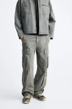Hot PANTALÓN CARGO BOLSILLOS Hombre Pantalones|Cargo