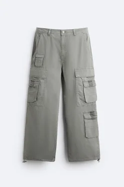 Hot PANTALÓN CARGO BOLSILLOS Hombre Pantalones|Cargo
