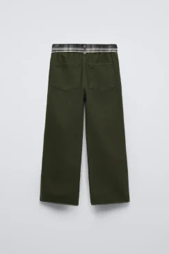 Niños ZARA 6 - 14 Años·Pantalones<PANTALÓN CINTURÓN CUADROS