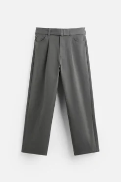 Clearance PANTALÓN CINTURÓN PLIEGUES Hombre Pantalones