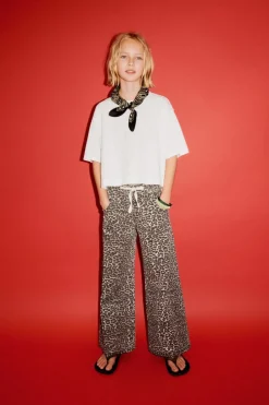 Niños ZARA 6 - 14 Años·Pantalones<PANTALÓN CORDÓN ANIMAL PRINT