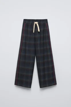 Niños ZARA 6 - 14 Años·Pantalones<PANTALÓN CUADROS BANDA