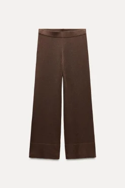 Sale PANTALÓN CULOTTE PUNTO LISO Mujer Pantalones|Cárdigan / Jerséis