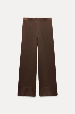 Sale PANTALÓN CULOTTE PUNTO LISO Mujer Pantalones|Cárdigan / Jerséis
