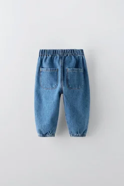 Niños ZARA 6 - 18 Meses·Conjuntos|6 - 18 Meses·Pantalones / Leggings<PANTALÓN DENIM BALLOON
