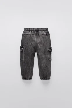 Niños ZARA 6 - 18 Meses·Pantalones / Leggings<PANTALÓN DENIM CARGO