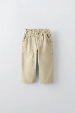 Niños ZARA 1½ - 6 Años·Pantalones / Leggings|6 - 18 Meses·Pantalones / Leggings<PANTALÓN ESPIGA BOLSILLOS