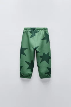 Niños ZARA 1½ - 6 Años·Pantalones|1½ - 6 Años·Pantalones / Leggings<PANTALÓN ESTRELLAS TEXTO FLOCK