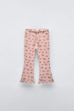 Niños ZARA 1½ - 6 Años·Pantalones|1½ - 6 Años·Leggings<PANTALÓN FLARE RIB ESTAMPADO SOFT TOUCH