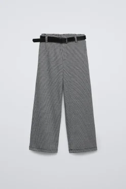 Niños ZARA 6 - 14 Años·Pantalones<PANTALÓN JACQUARD CINTURÓN