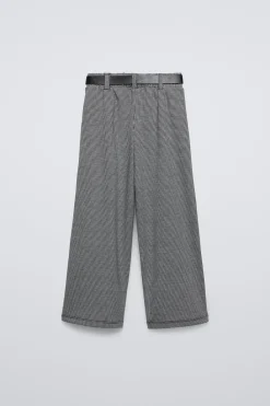 Niños ZARA 6 - 14 Años·Pantalones<PANTALÓN JACQUARD CINTURÓN