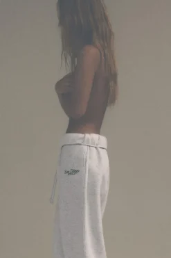 Discount PANTALÓN JOGGER FELPA TEXTO Mujer Pantalones|Sudaderas / Joggers