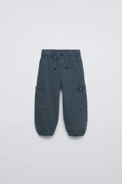 Niños ZARA 1½ - 6 Años·Pantalones / Leggings|6 - 18 Meses·Pantalones / Leggings<PANTALÓN JOGGER SARGA CARGO