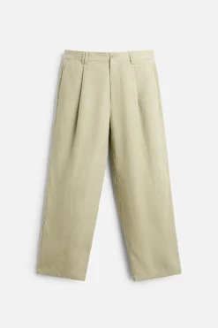 Clearance PANTALÓN LAVADO LYOCELL - LINO Hombre Pantalones