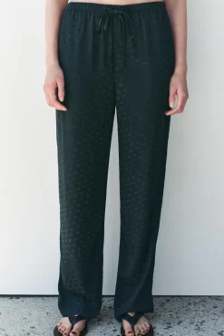 Sale PANTALÓN PIJAMERO JACQUARD ZW COLLECTION Mujer Pantalones