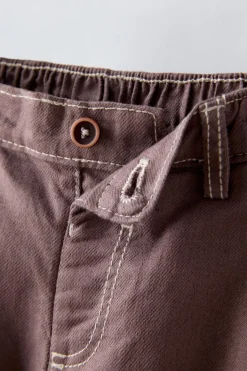 Niños ZARA 1½ - 6 Años·Pantalones|1½ - 6 Años·Pantalones / Leggings<PANTALÓN PINZAS PESPUNTES