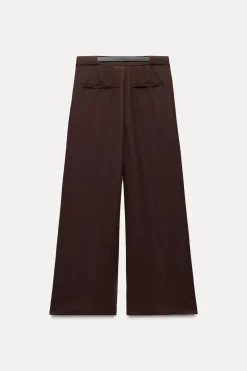 Sale PANTALÓN PLIEGUES CINTURÓN Mujer Pantalones