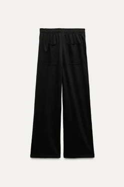 Fashion PANTALÓN RECTO ALGODÓN Mujer Pantalones|Sudaderas / Joggers