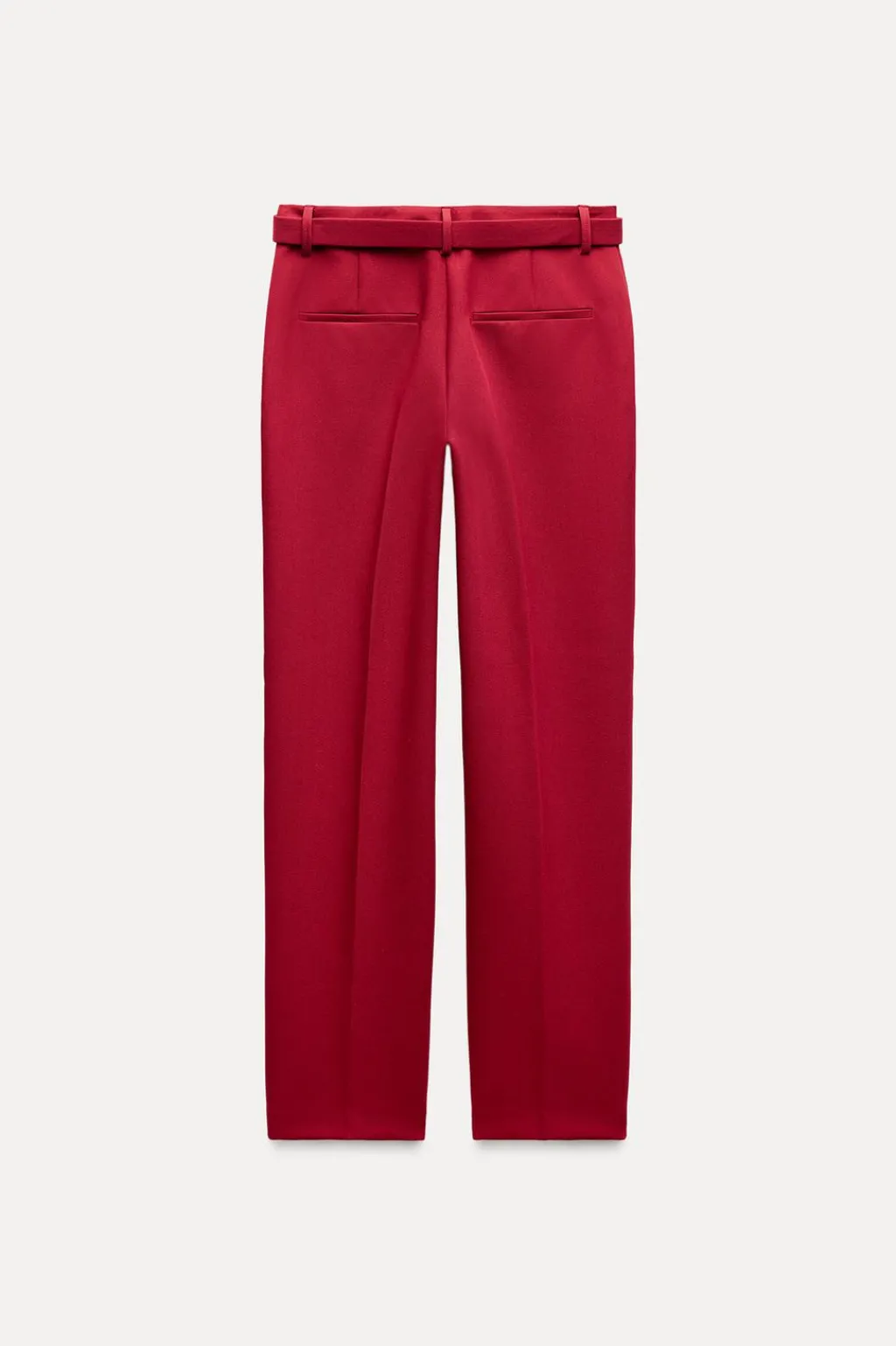Sale PANTALÓN RECTO CINTURÓN Mujer Pantalones