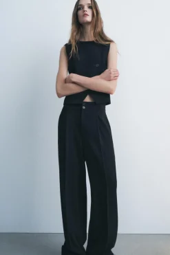 Sale PANTALÓN RECTO PINZAS ZW COLLECTION Mujer Pantalones