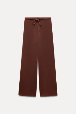 Best PANTALÓN RECTO PUNTO LISO Mujer Pantalones|Cárdigan / Jerséis