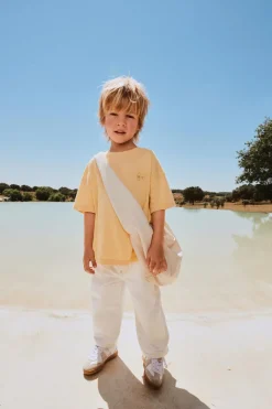 Niños ZARA 1½ - 6 Años·Pantalones|1½ - 6 Años·Pantalones / Leggings<PANTALÓN SARGA PINZAS PESPUNTES