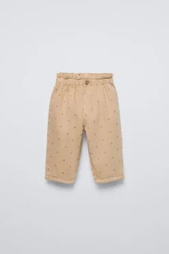 Niños ZARA 6 - 18 Meses·Pantalones / Leggings<PANTALÓN SARGA TOPOS