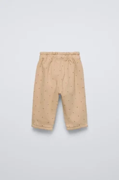 Niños ZARA 6 - 18 Meses·Pantalones / Leggings<PANTALÓN SARGA TOPOS