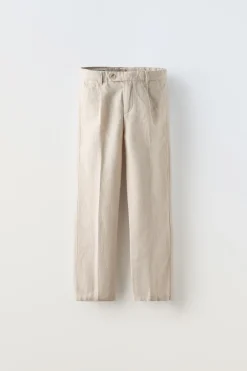 Niños ZARA 6 - 14 Años·Pantalones|6 - 14 Años·Trajes<PANTALÓN SLIM TRAJE CON LINO