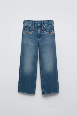 Niños ZARA 6 - 14 Años·Jeans<PANTALÓN STRAIGHT FLORES