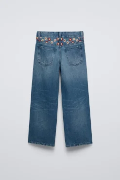 Niños ZARA 6 - 14 Años·Jeans<PANTALÓN STRAIGHT FLORES