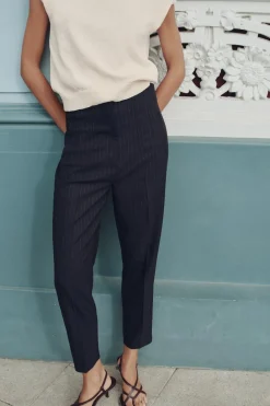 Sale PANTALÓN TIRO ALTO RAYA DIPLÓMATICA Mujer Pantalones